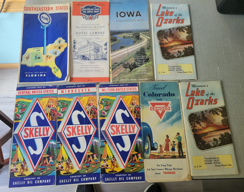 Vintage road maps - 9,